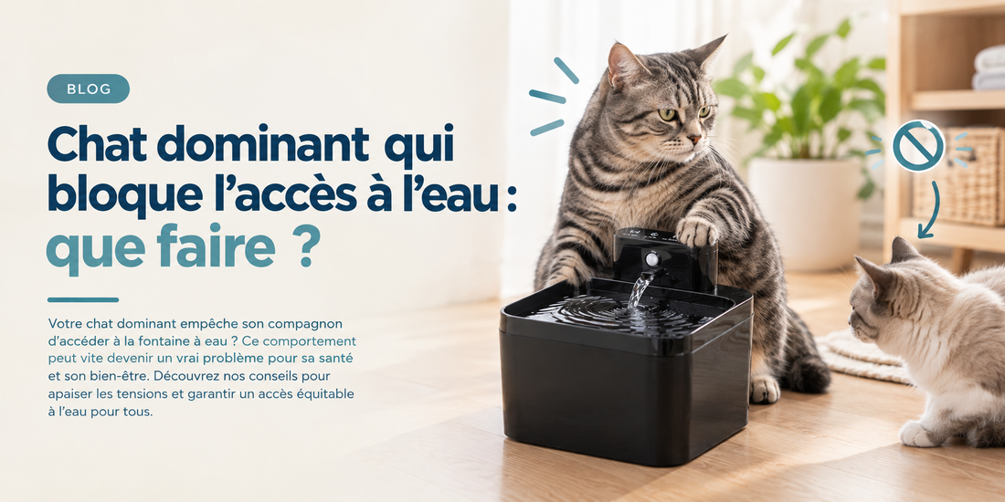 Chat dominant qui bloque l'accès à l'eau : comment faire ?