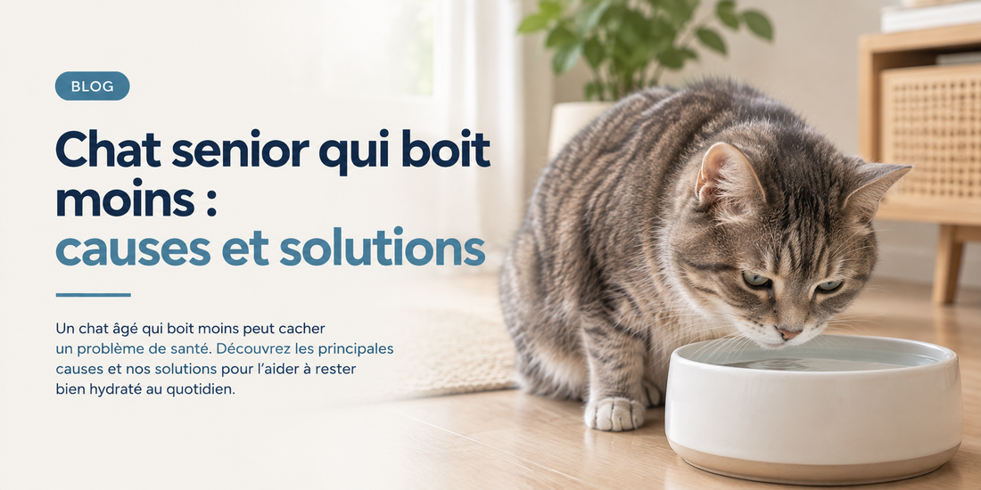 Chat senior qui boit moins : pourquoi et comment l'aider