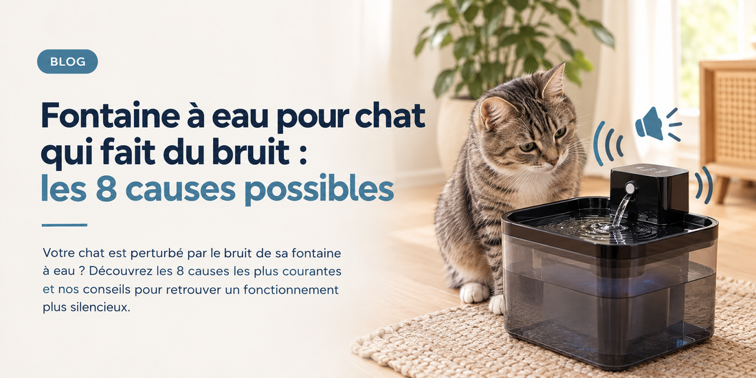 Fontaine à eau pour chat qui fait du bruit : les 8 causes possibles