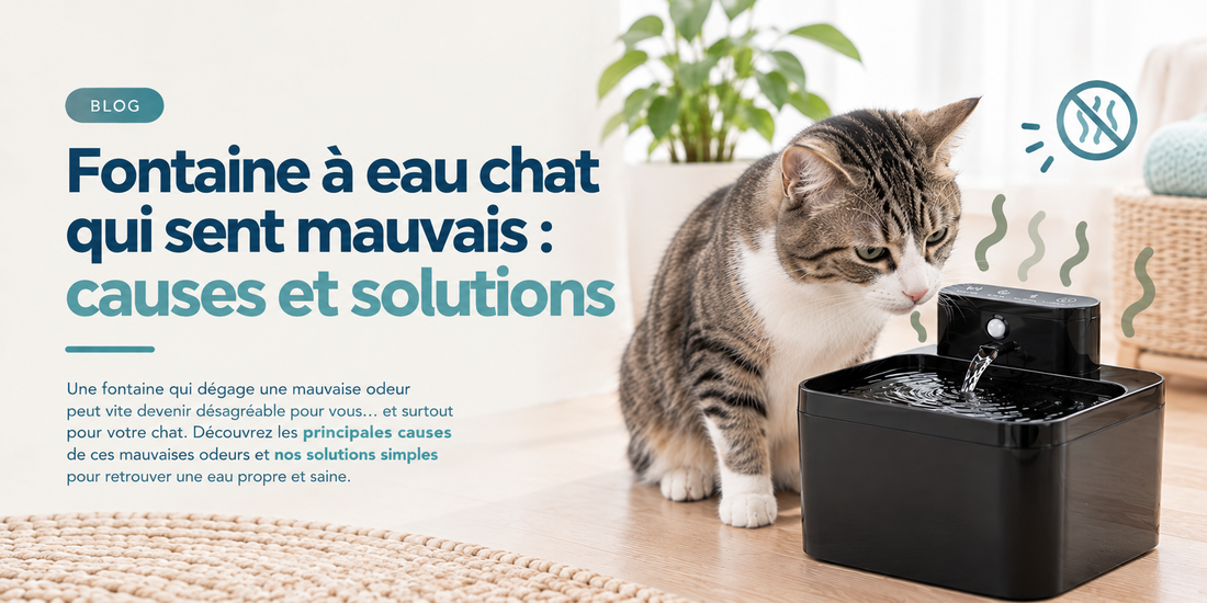 Fontaine à eau pour chat qui sent mauvais : que faire ?
