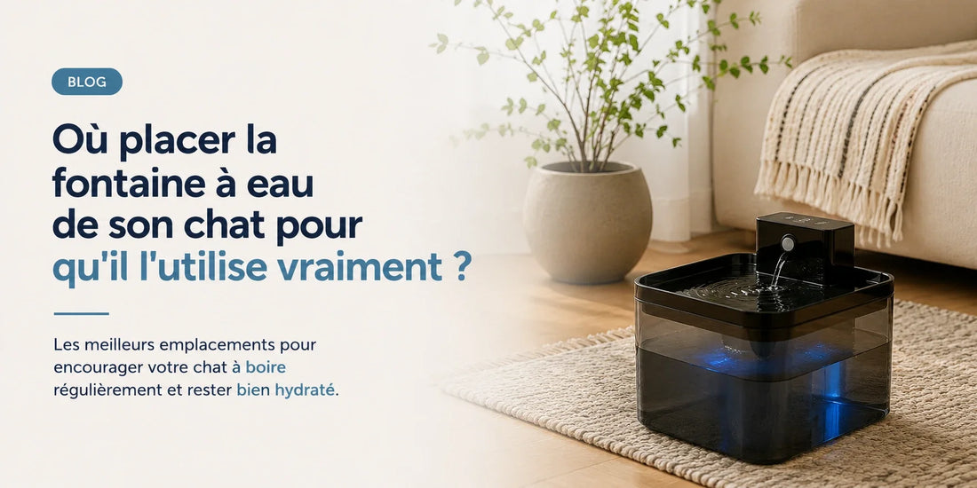 Où placer la fontaine à eau de son chat pour qu'il l'utilise vraiment